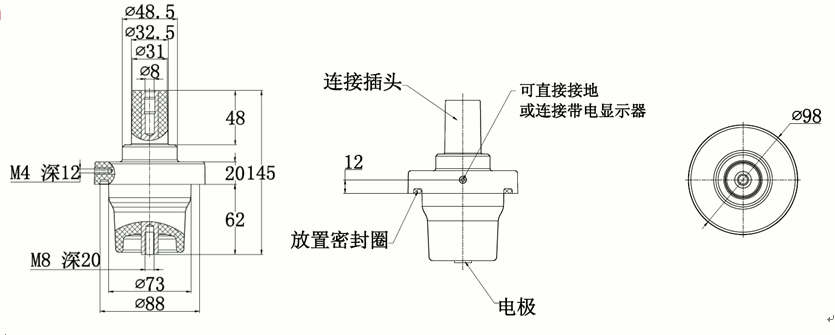 金年会核材250A充气柜套管结构图.gif